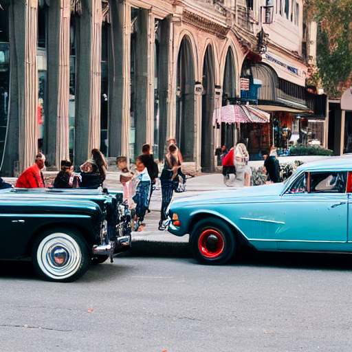 282_classic cars on a city street with people and a dog.png